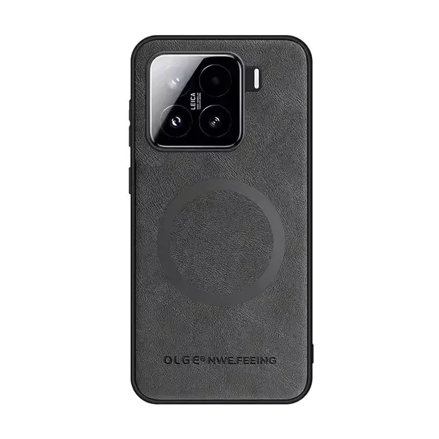 Magnetic Leather Protective Case with Magsafe Wireless Charging Compatibility