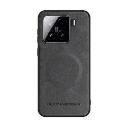 Magnetic Leather Protective Case with Magsafe Wireless Charging Compatibility for Xiaomi Mi 11 (Grey)