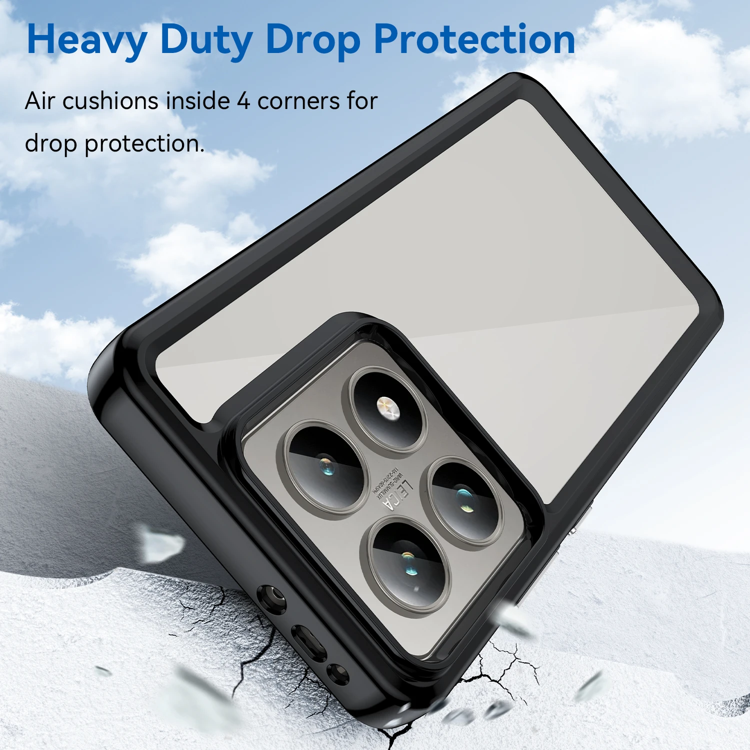 Hard Translucent Soft Frame Protective Phone Bumper Case Cover