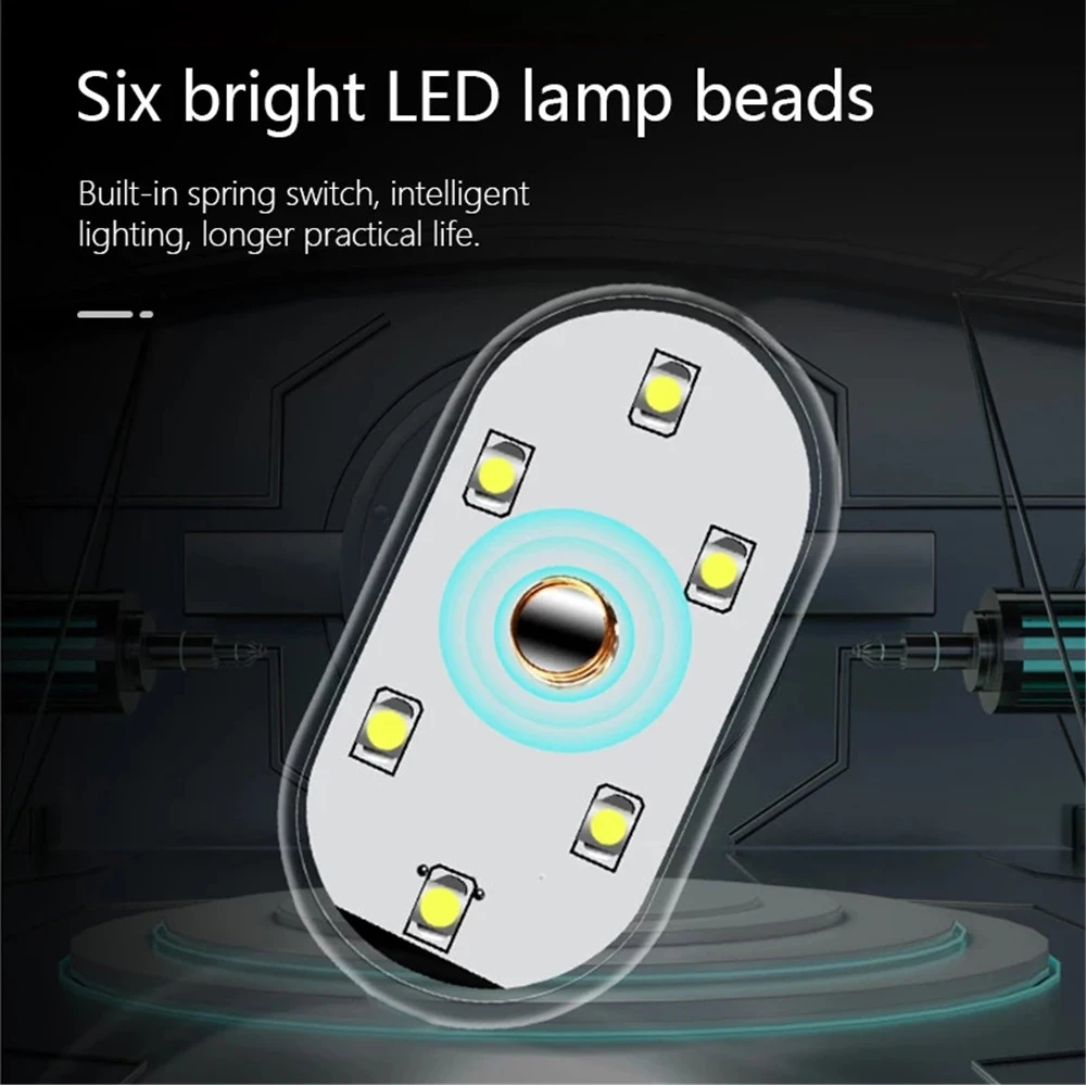 Luz LED para Interior de coche, lámpara de techo con Flash táctil a prueba  de agua, imán para puerta, batería recargable por USB, autocaravana -  AliExpress