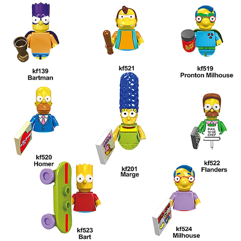 The Simpsons Mini Figures NEW UK Seller Fits Major Brand Blocks Bricks Bart 
