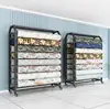 Textile fabric display rack, fabric roll display rack, tablecloth fabric display rack, mobile island rack 4