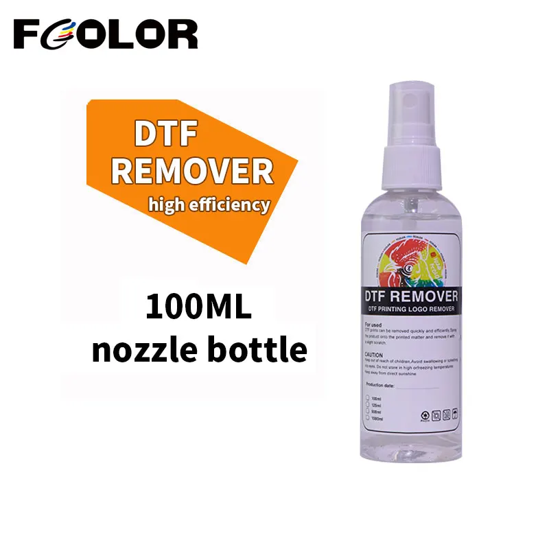 Fcolor 100ml DTF Remover Direct to DTF Transfer Film Printing Pattern Rapid Remover Adhesive