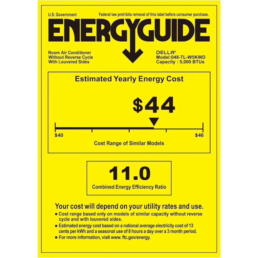 5000 BTU Window Air Conditioner Cools Up To 150 Sq. Ft, Energy Saving AC Unit, Easy Install Kit, Efficient Cooling for Room 6