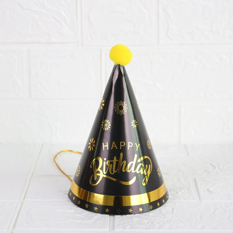 Party Hat Birthday Crown 5PCS Paper Cone Birthday Hats for Party Decorations