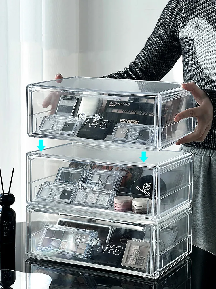 Eyeshadow Palette Organizer Eyepowder Storage Box Cosmetics Rack Makeup Tools Compartment Holder For Women Makeup Organizer 4