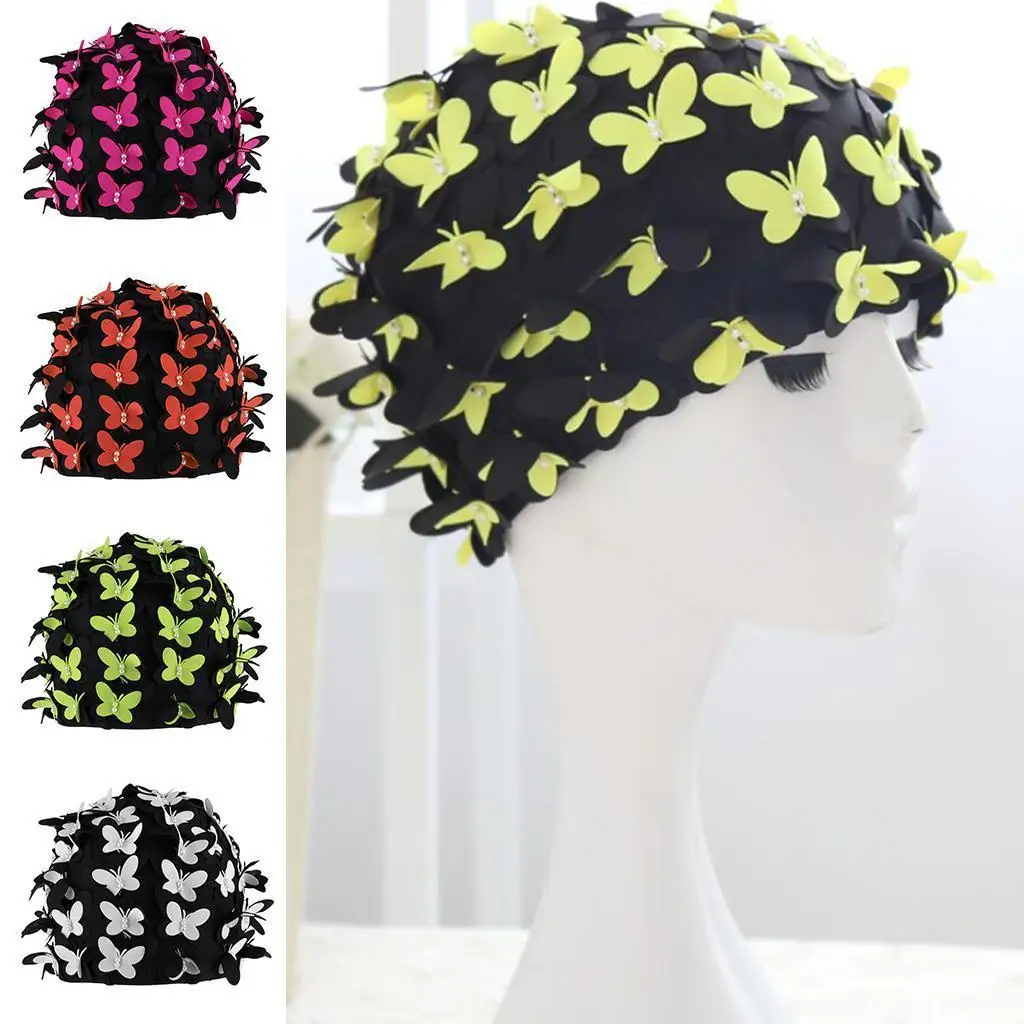 

Retro Swim s Petal Bathing for Women Adult with Pearls Ornament for Ladies Beach