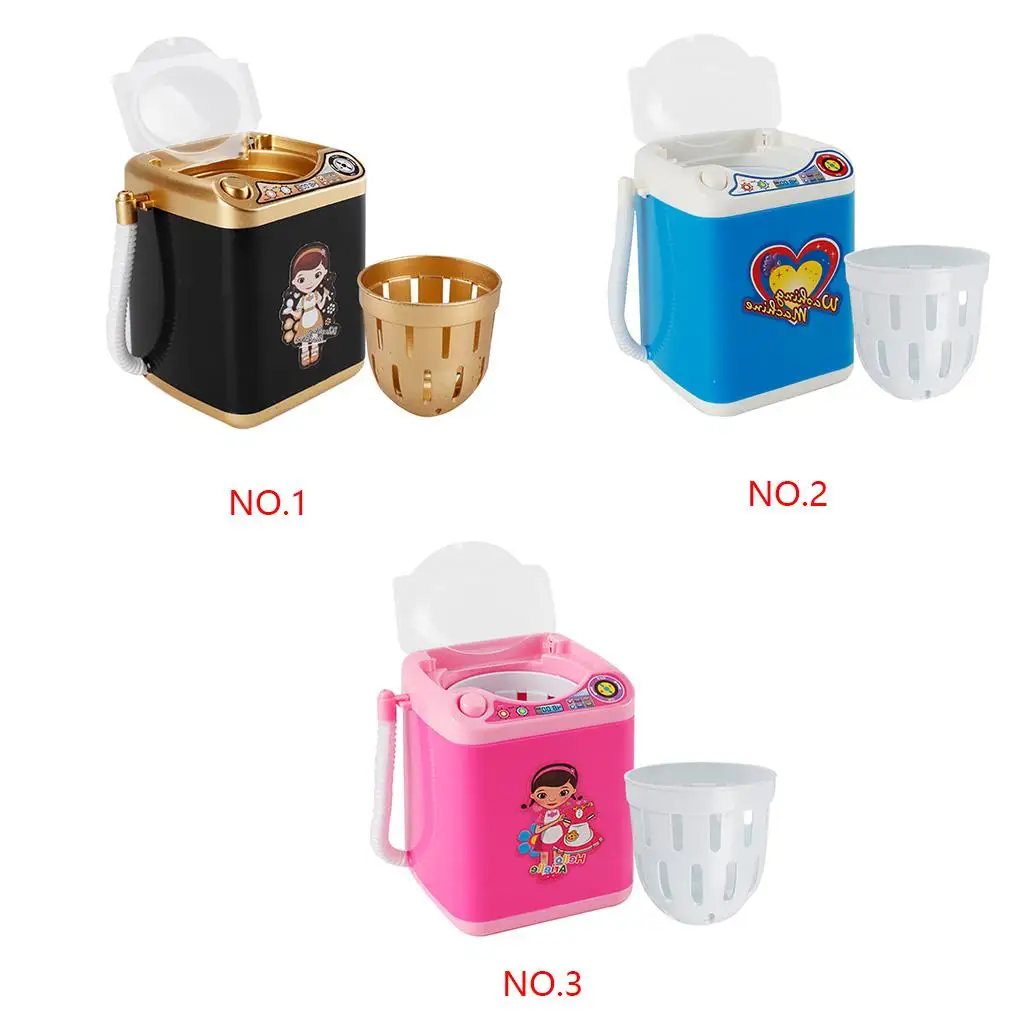Mini Multifunction Kids Washing Machine Toy Beauty Sponge Brushes Washer Pretend Play Toys