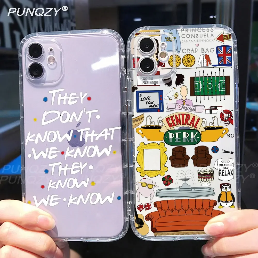 Friends TV Show Phone Case For iPhone 16 15 14 13 12 11 Pro Max 8 7 Plus SE X XS XR TPU Silicone Cover