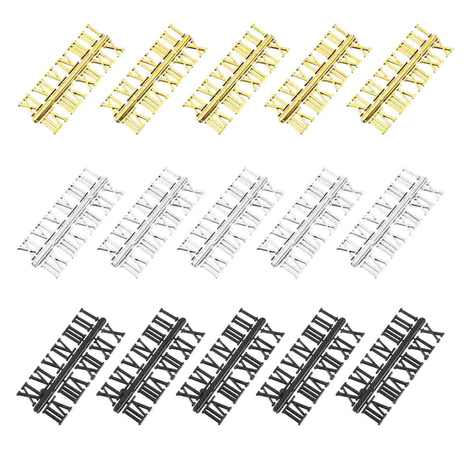 Rome Roman Number Clock Repairing Accessories Replacement Digital Clocks Card Wall Numerals Parts Plastic 15 Sets,clock repair tools