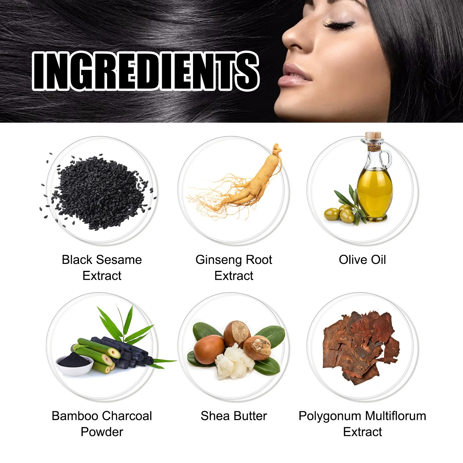 Dyeing Hair Shampoo Repair Gray White Hair Treatment Natural Hair Color Nourishing Cleansing Reduce Gray Hair Darkening Soap 55g 6
