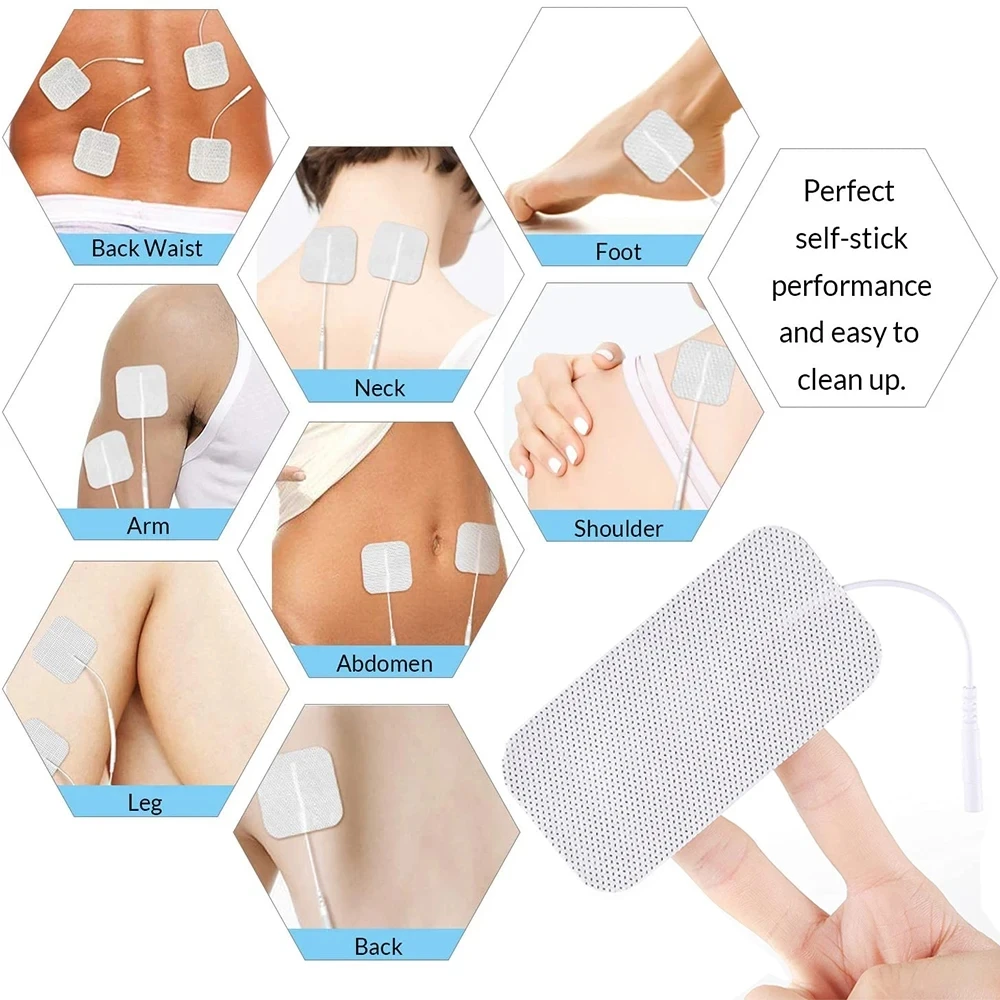 50/20/10PC Tens Self Adhesive Replacement Patch EMS Muscle Stimulator Patch Reusable Replaceable Non Woven Fabric Electrodes Pad