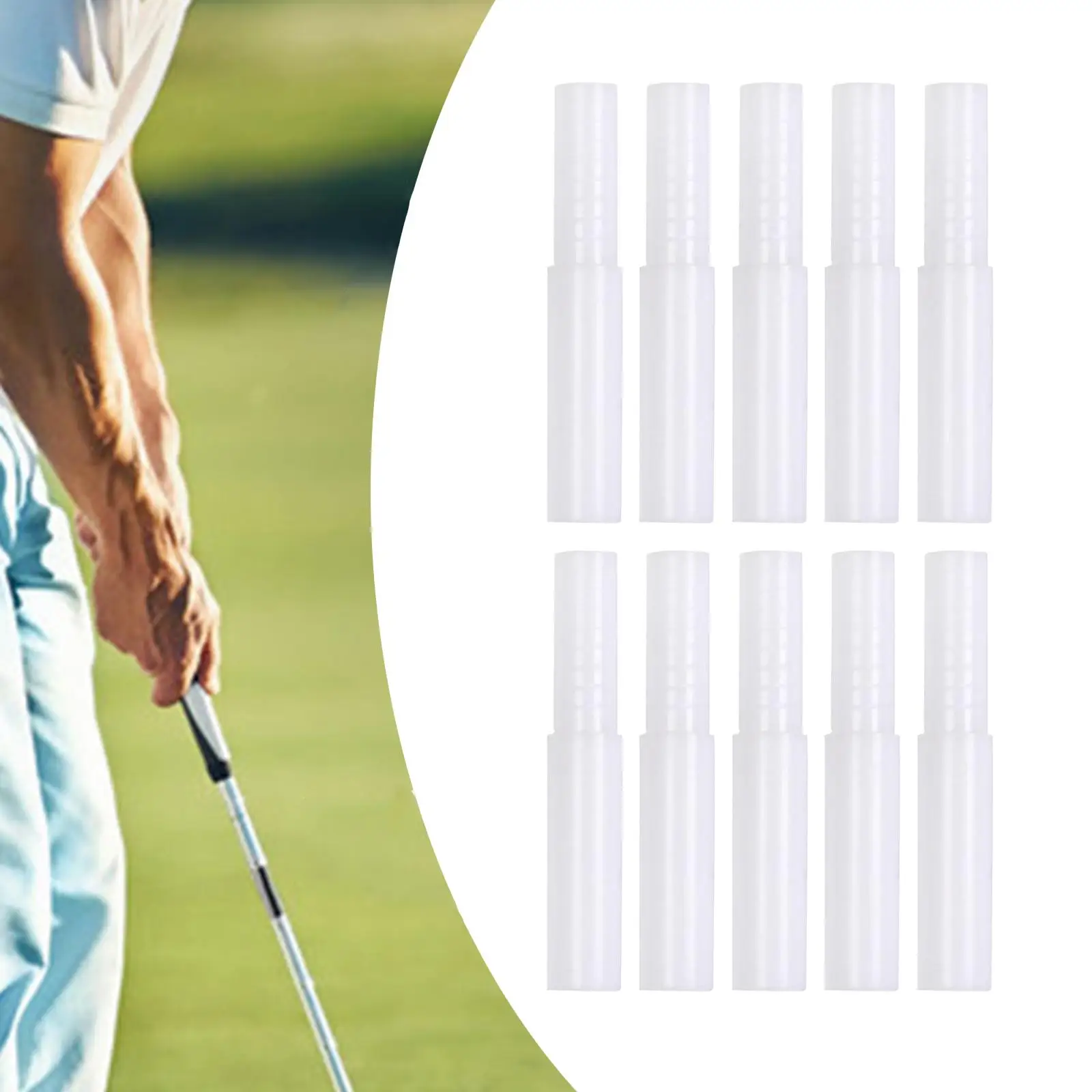 Pack of 10 golf club shaft extensions. Golf club shaft extensions for 6