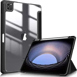 2024 Transparent Acrylic Case for iPad - Sleek, Durable, and Stylish Protection (Black)