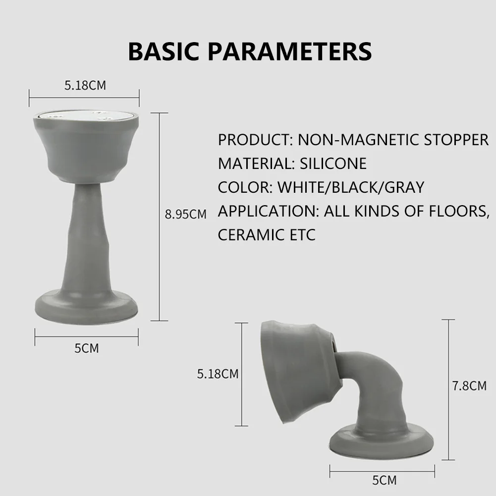 Door Stopper Silicone Door Stopper Door Stopper Bumpers Mute Self Adhesive Door Stopper Door Suction Silicone Punch Free Blocking Suction Type Anti Collision Device Stop