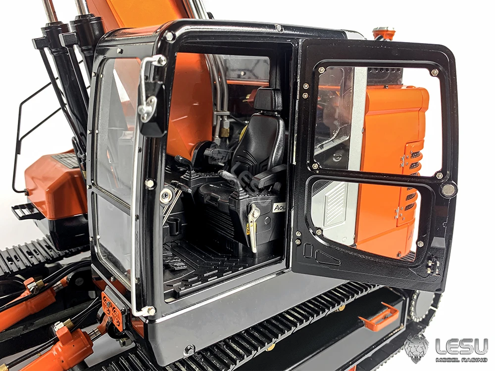 Sffbb3a88a2b44602936486d58d69798fJ Model ciężkiej maszyny LESU1/14 Aoue-ET26L trójramienny mały krótki pas ogonowy łopata przednia koparka gąsienicowa RC