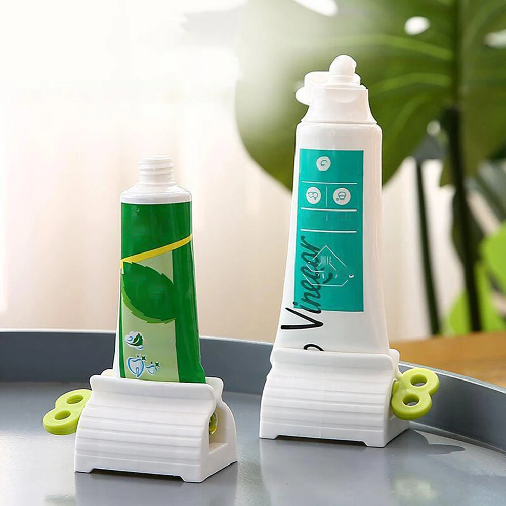 Toothpaste Squeezers 6 Pcs Multi-Purpose Dispenser Rolling Holder Stand