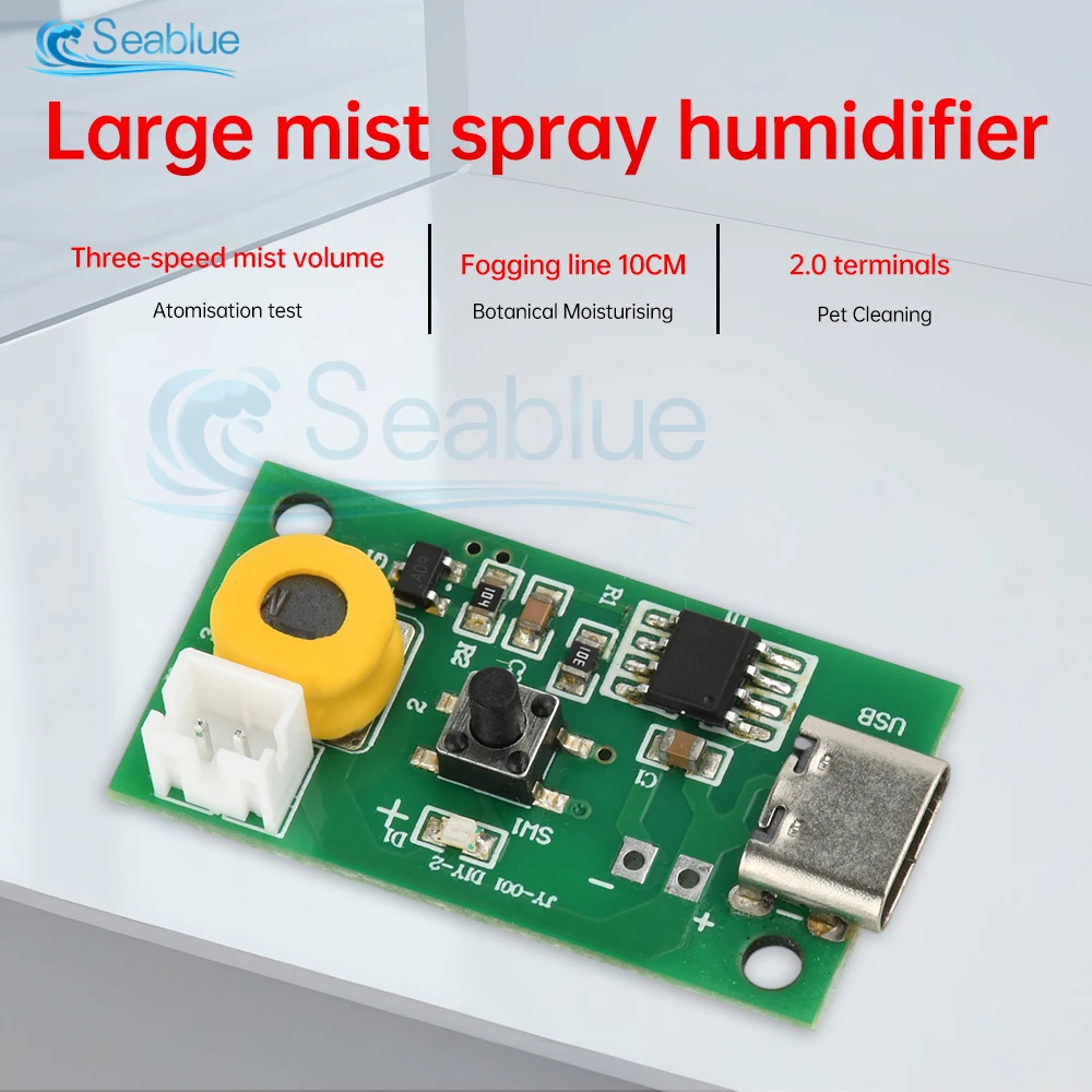 TYPE-C USB 5V Humidifier DIY Kits Mist Maker and Driver Circuit Board Fogger Atomization Film Atomizer Sheet Mini Oscillating
