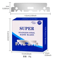 100PCS Single-sided Razor Blade Stainless Steel Razor Blades Men Shaving Shaver Manual Razor Blade Barber Shaving Tools 2