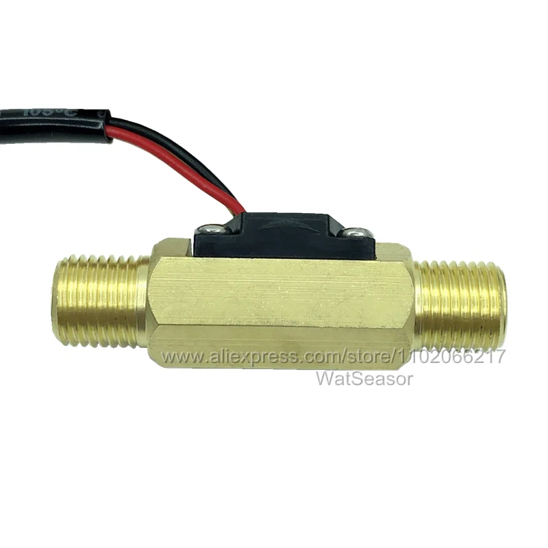 DC3.0-18V Water Flow SensorFlowmeter Brass SUS Hall Flow Sensor Liquid 0.3-3L/min 1.5MPa Sensor For arduino NPN pulse