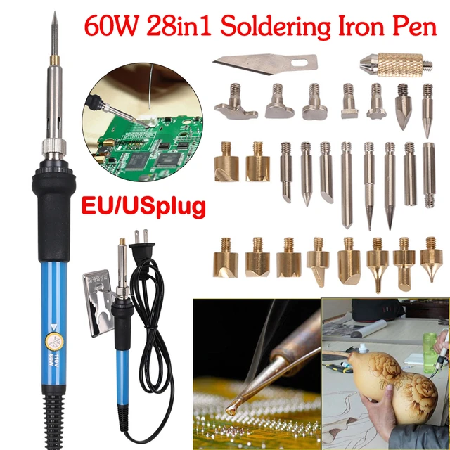 Soldering Iron Head Set 26 Letters Pyrography Marking Wood Burning Pen Tips  Kit