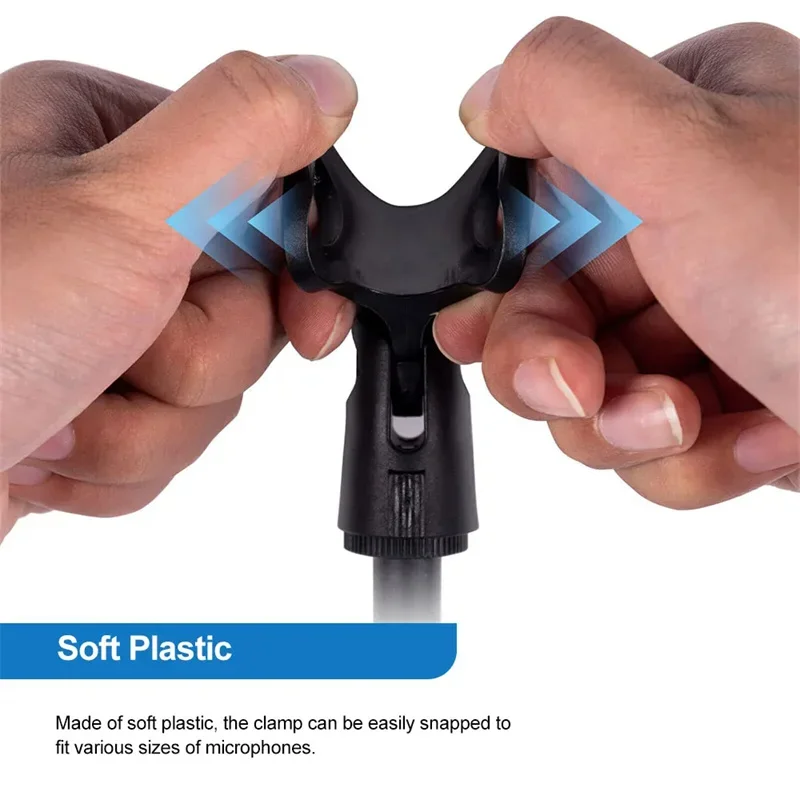 Universal Microphone Stand Desktop Tripod Mini Portable Table Stand Adjustable Mic Clip Holder Bracket Lightweight Bracket