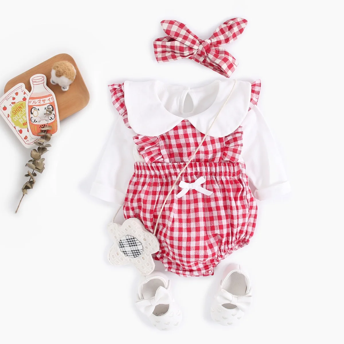 

Baby Girl Clothes Clothes for Newborns Baby Crawl Suit Plaid Harcoat Long Sleeve Suit Spring/Summer Children T Shirt Baby Autumn