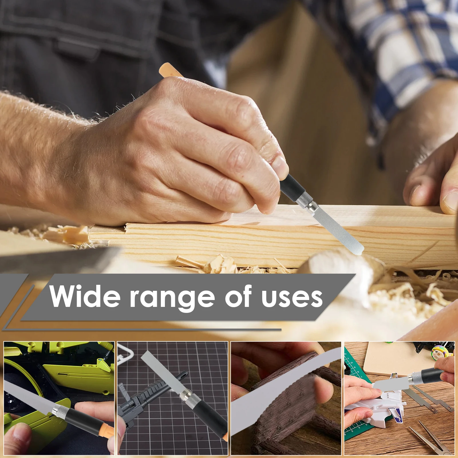 Mini Hand Saw Model Tools DIY Craft Hobby Modeling Metal Blades Hand-held Model Hand Saw Kit Engraving Cutting Woodworking Tools 5