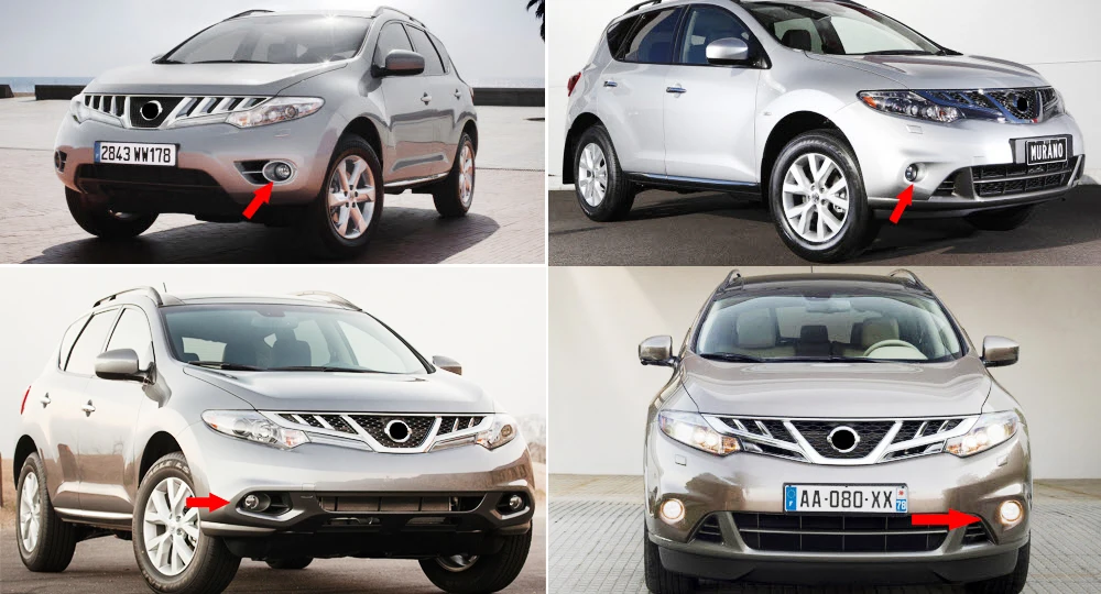 Pair Car DRL Led Fog Lights for Nissan Murano Z51 2010 2011 2012 2013 2014 Front Bumper Daytime Running Lights Angel Eyes 12V detail image 2