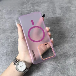 Matte Hard PC Shockproof Bumper Case with MagSafe for Honor 500 Smart (Purple)