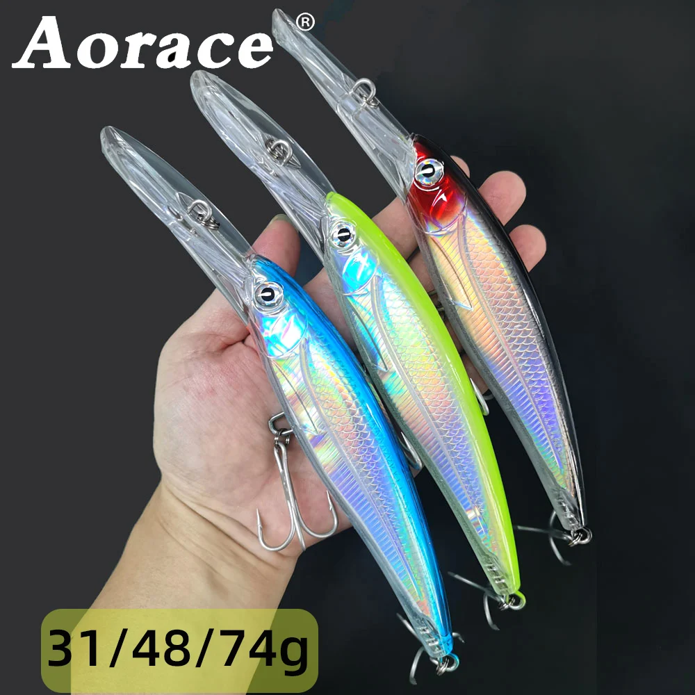 1PC31/18/74gBigFloatingMinnowFishingLureLaserArtificialBaitSaltwaterLongCastingTrollingWobblersJerkbaitEquipment-AliExpress18