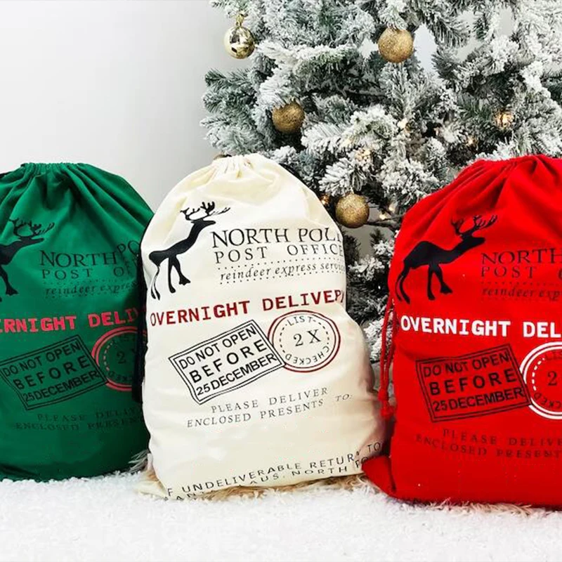 Christmas Gift Bags Santa Sacks Personalized Children Gifts Toys Drawstring 38 Styles