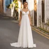 ADLN Empire Wedding Dress for Pregnant Bride Customized Cap Sleeve Sequin Applique Sweep Train Beach Bridal Gown Vestido Noiva 4