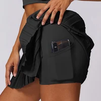 VITALINOVO Women's High Waisted Pleated Tennis Skirts with Pockets Tummy Control Casual Liner Skorts A Line Workout Golf Skirts - Image 2