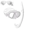 Customize Small Size Optical Scuba Diving Mask - White Prescription Diving Goggles With Silicone Diving Tube Set 1