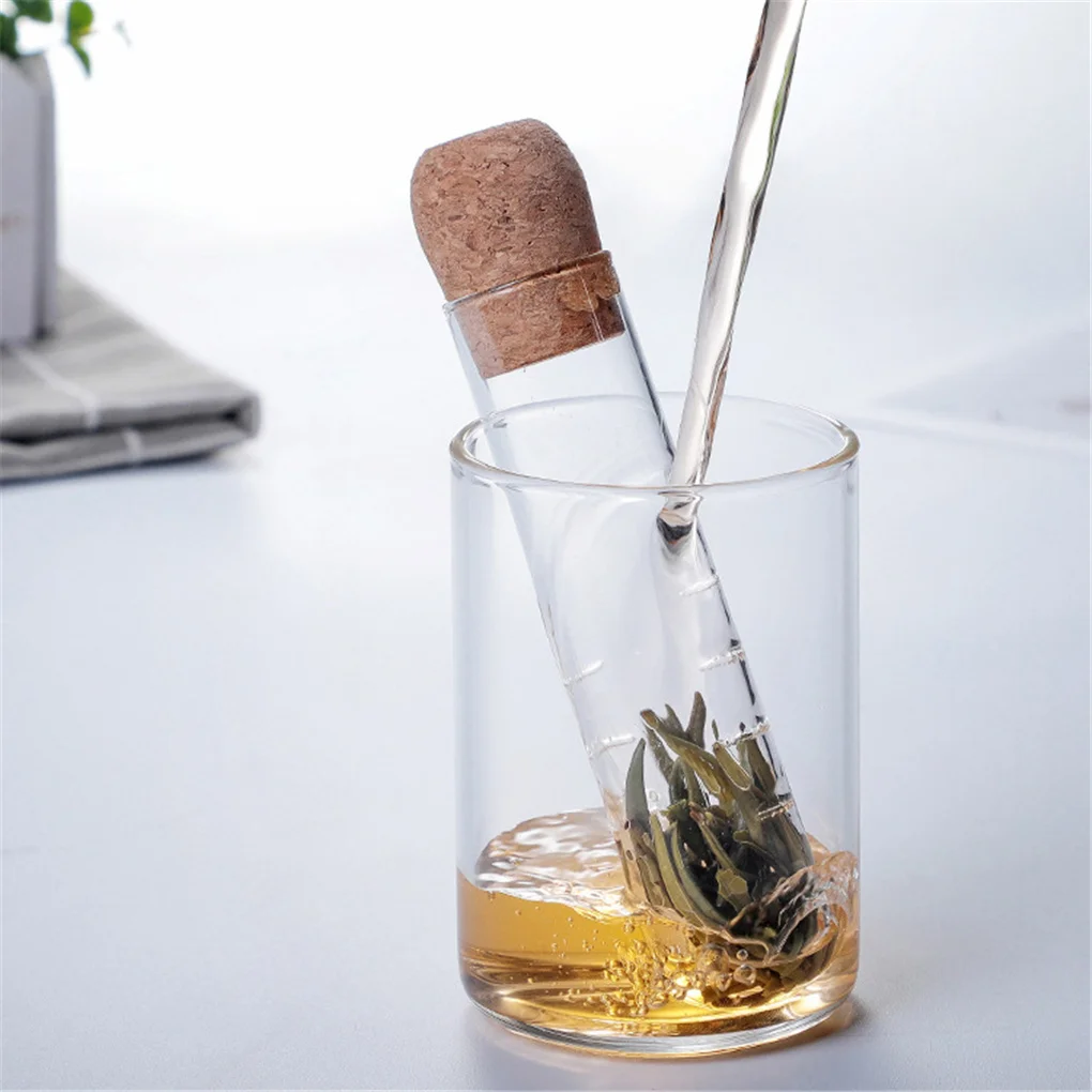 Creative Tea Infuser Teapot Test Tube Tea Strainer Herb Infuser Transparent Pipe Infusing Utensils Kitchen Accessories tea infuser tea strainer tea filter