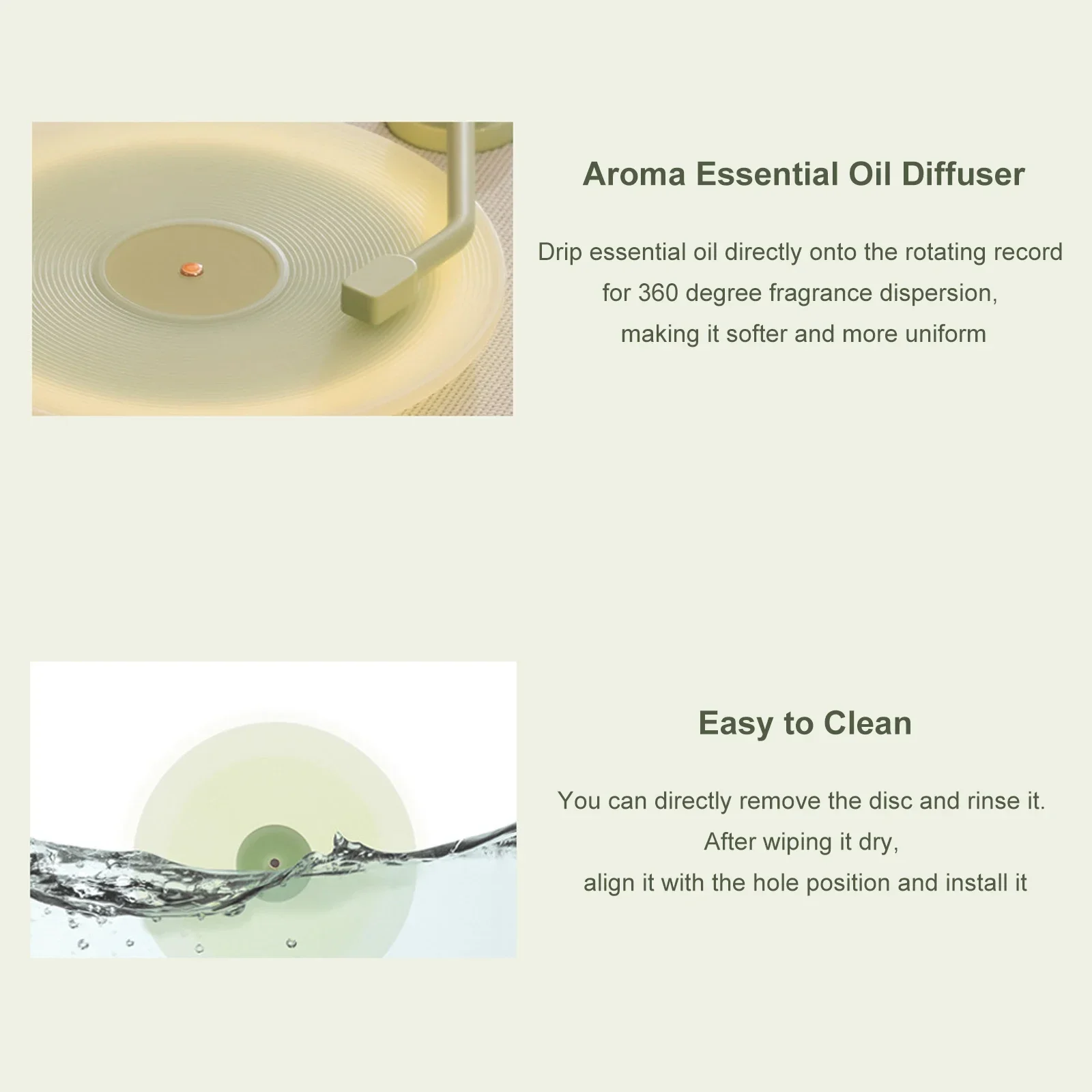 Vintage Vinyl Record Player Sound Wireless Bluetooth Speaker Aromatherapy Ambience Mini Subwoofer Home Tabletop Accessories Gift