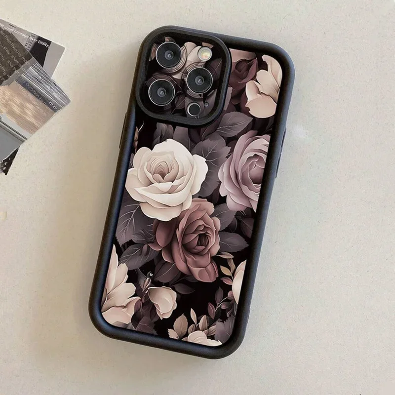 Floral Thickened Phone Case with Rugged Protection