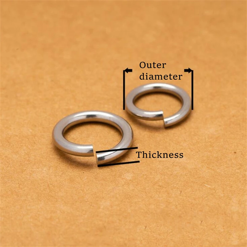 100–200 Stück 3–10 mm Edelstahl-Spaltringe, offene Biegeringe, Verbindungsringe für Schmuckherstellung, Zubehör – Detail 2