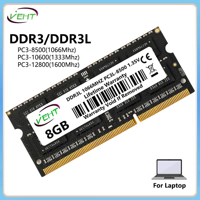 DDR3 DDR3L 2GB 4GB 8GB Laptop Memories Ram PC3 1.5V PC3L