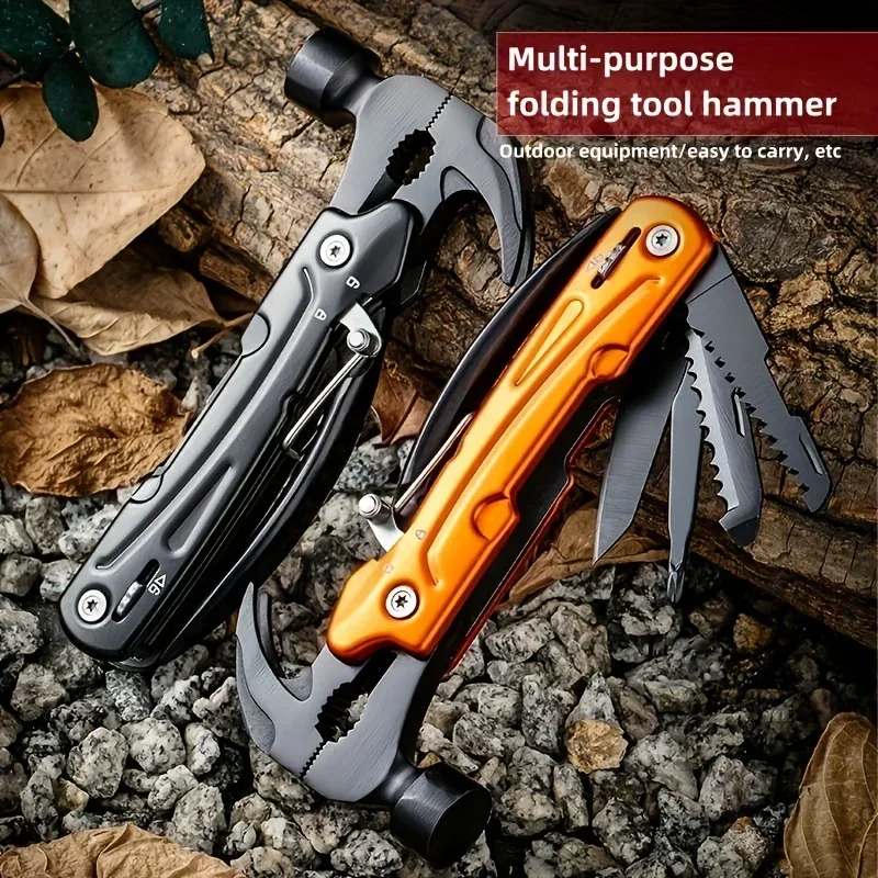 Multi-Tool Hammer 7-in-1 Stainless Steel Foldable Heavy Duty Multi-Tool Set with Cutter & Screwdriver multitool hammer