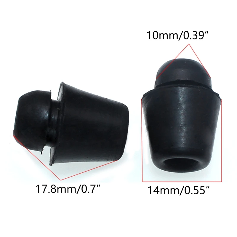 4 cuscinetti in gomma anti-collisione per paraurti di arresto per veicolo campeggio, camion, rimorchio, camion, 210 x 50 x 50 mm, colore: nero