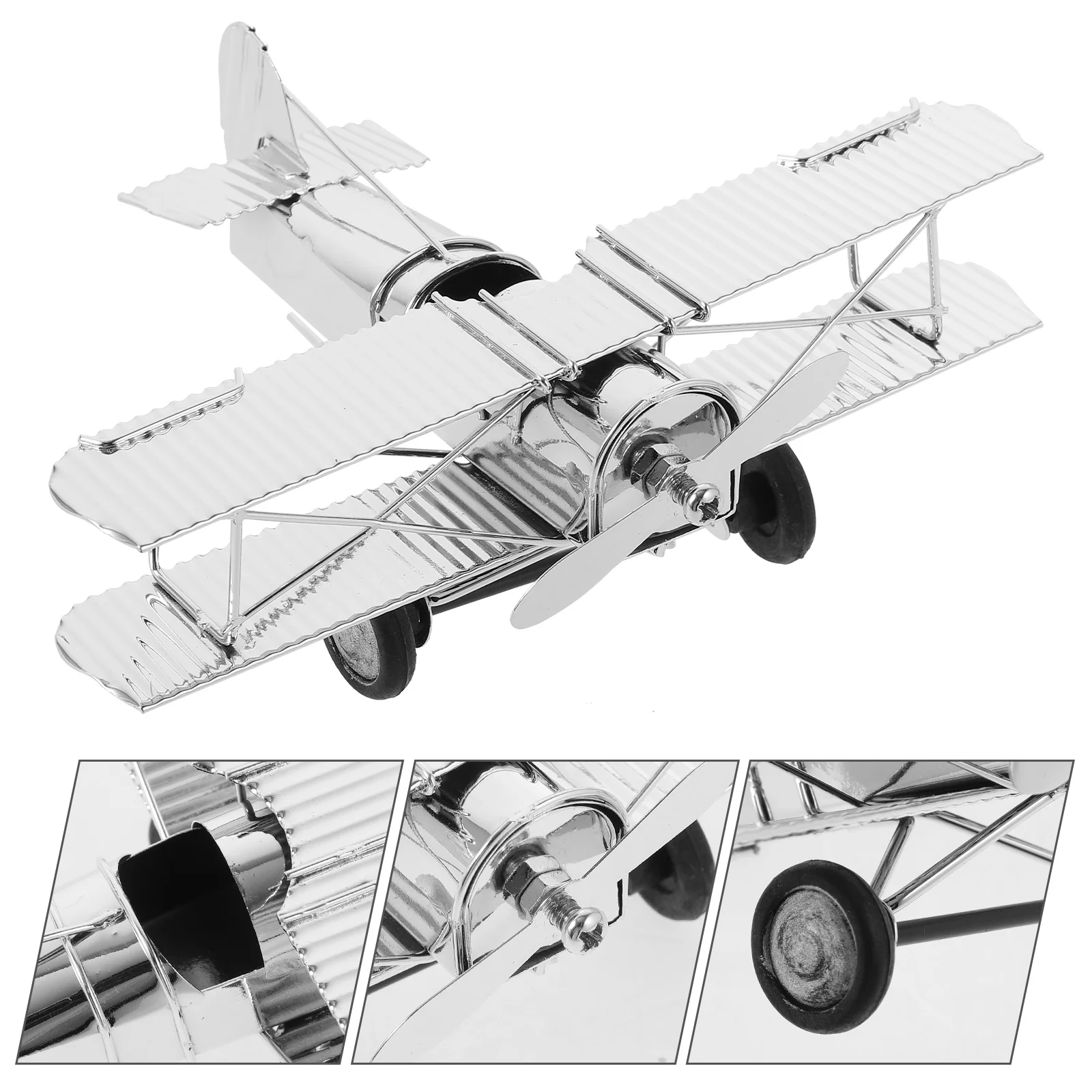 

Vintage Metal Planes Model Iron Retro Aircraft Glider Biplane Pendant Model Airplane Kids Toy Home Ornament Desktop Decoration