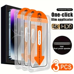 Enhanced Screen Protector and Phone Case Set - 3 High - Definition Protectors & 1 Durable Case - iPhone 15 Plus (3PCS FILM)