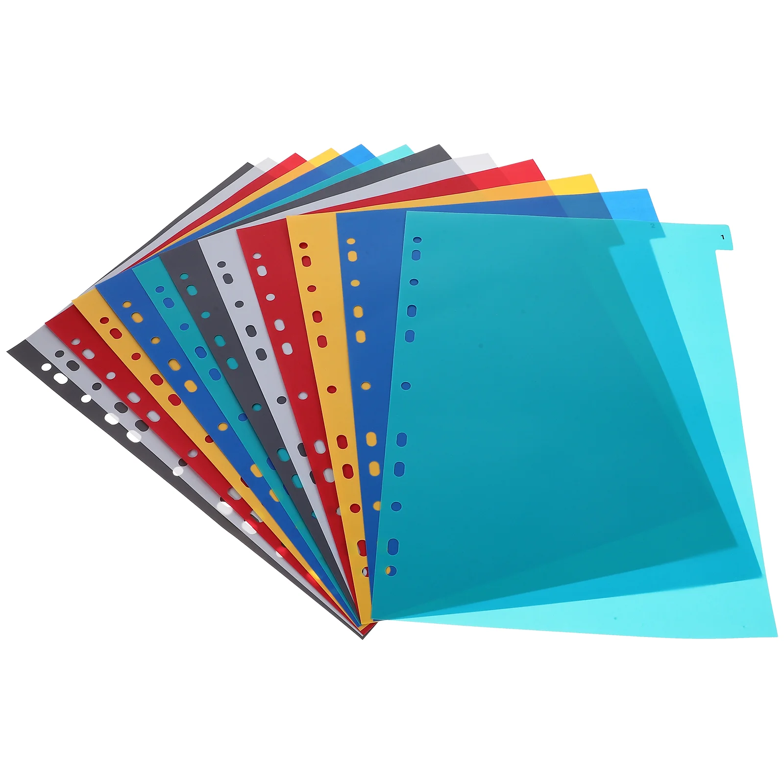

Index Page Divider Colorful Classification Page Tab for Notebook Memo (A4)
