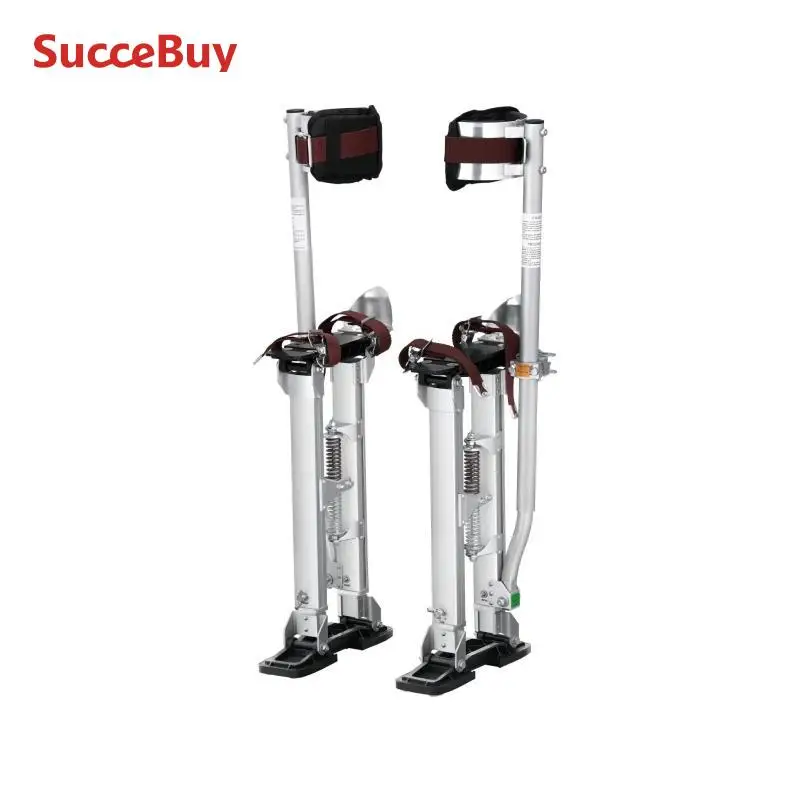 SucceBuy Drywall Stilts Drywall Stilts 18''-30''/36''-50'' Adjustable Aluminum Tool Stilts with Protective Knee Pads Non-Slip Work