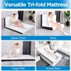 Folding Mattress, 3 inch Single Tri-fold Memory Foam Mattress Topper with Washable Cover,Cooling Mattress Pad for College Dorm 3