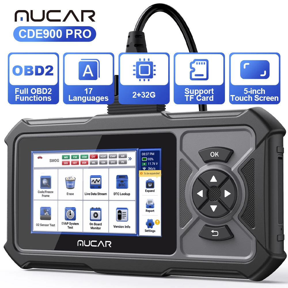 Scanner Diagnostico Auto CDE900 OBD2 - Professionale In Italiano Per Lettura E Cancellazione Codici Errore