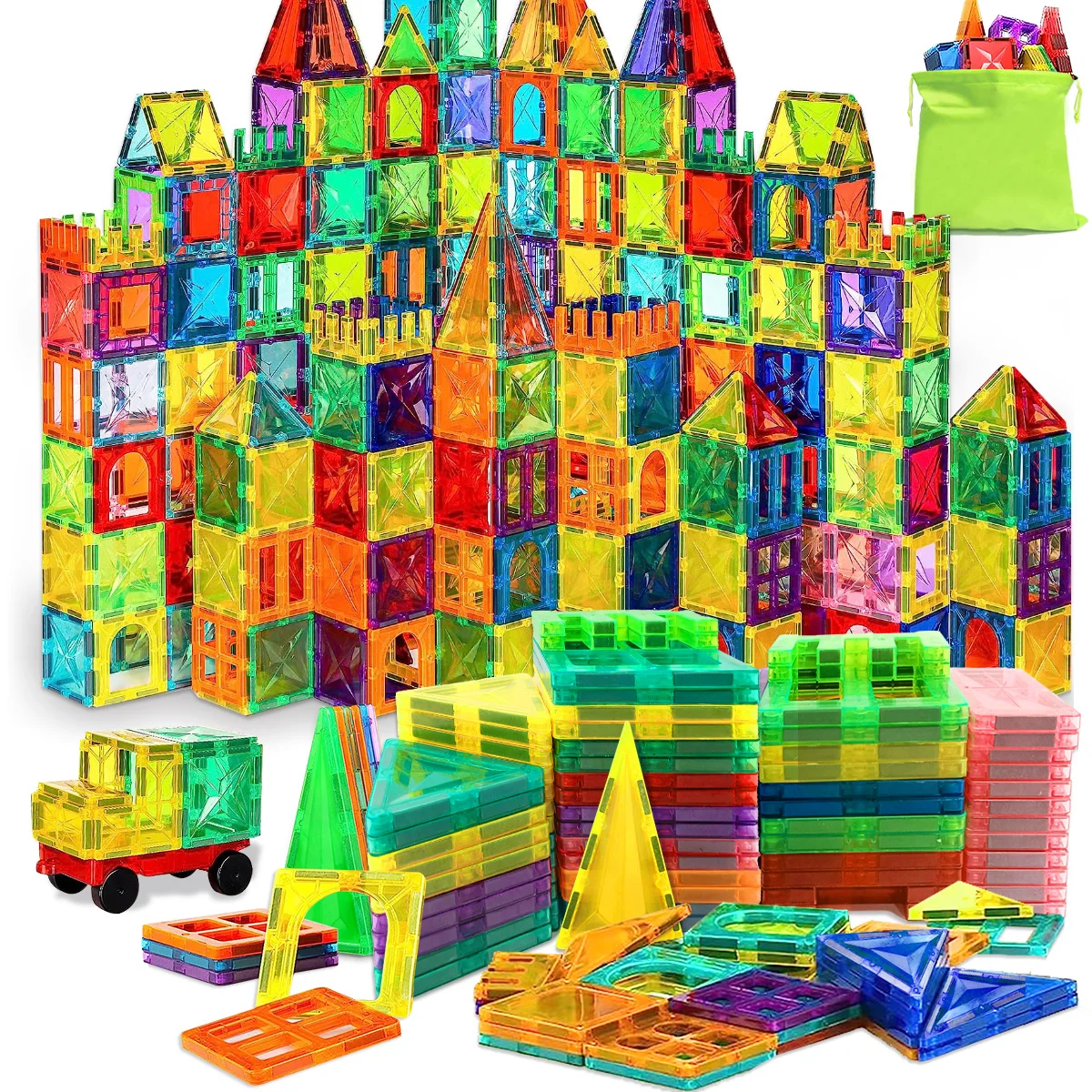 Bloques de Montessori para ni&ntilde;os construcci&oacute;n magn&eacute;ticos，3D Modelo DIY de construcci&oacute;n dise&ntilde;ador，ni&ntilde;o y ni&ntilde;a, regalo