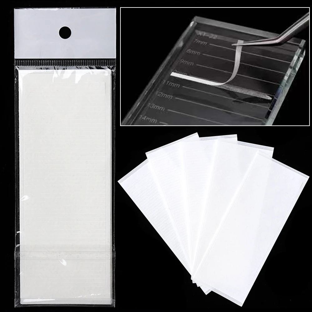 

250strips Easy Fan Tapes Volume Lashes Storage Sticky Strip Individual Makeup Double Faced Adhesive Tape Lash Extension Supplies